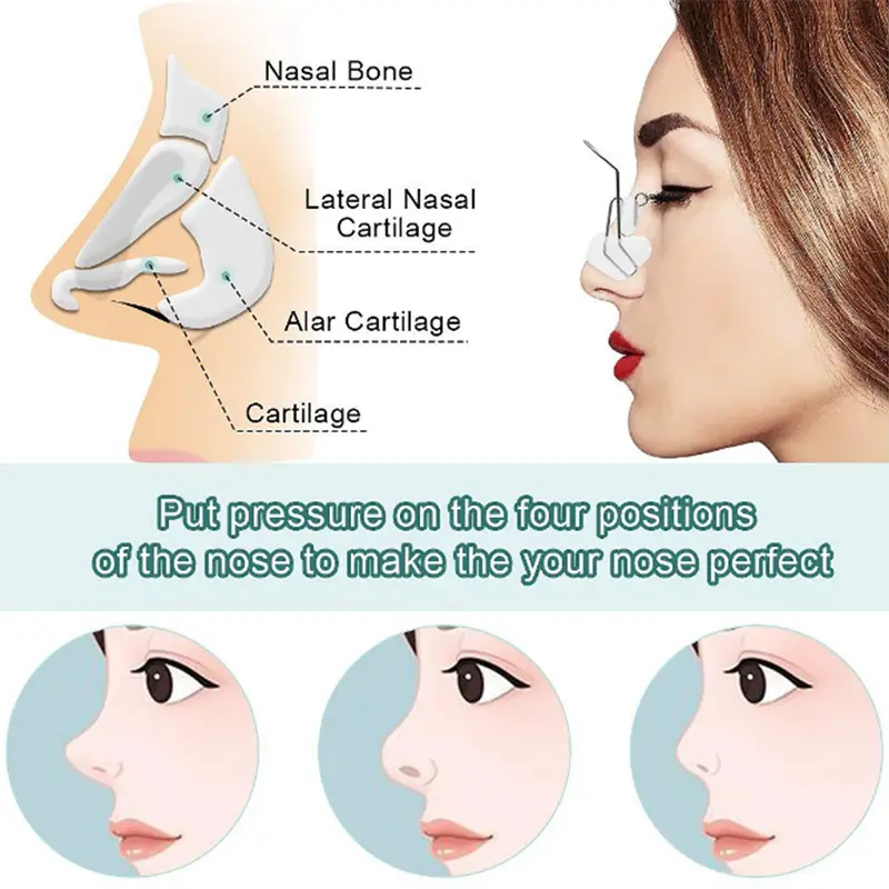 Kẹp định hình mũi, dụng cụ chỉnh dây duỗi mũi, thiết bị nâng mũi, kẹp nâng mũi, dụng cụ làm đẹp 2