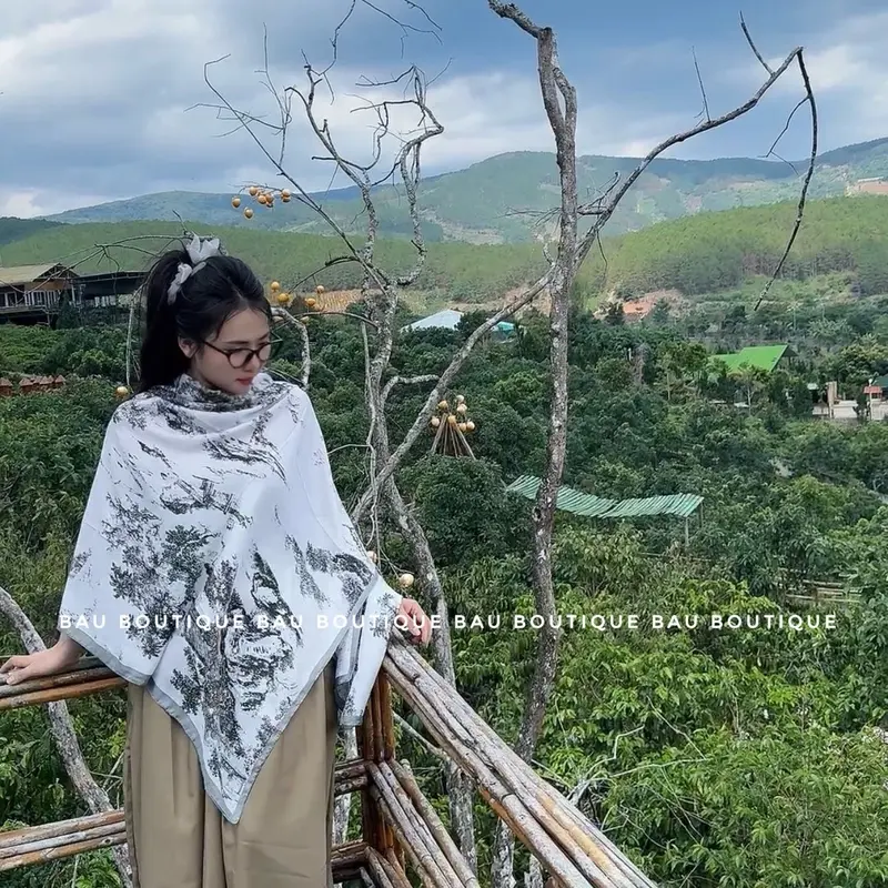 Khăn Choàng Satin Lụa Mỏng Nhẹ | Khăn Quàng Cổ Thời Trang Nữ | Khoác Váy, Áo Dài, Dạo Phố 6