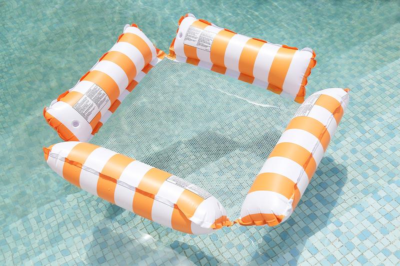 Product Introduction of New Water Hammock Recliner Inflatable Floating Swimming Mattress Sea Swim Ring Swimming Pool Party Toy Recliner Swimming 9