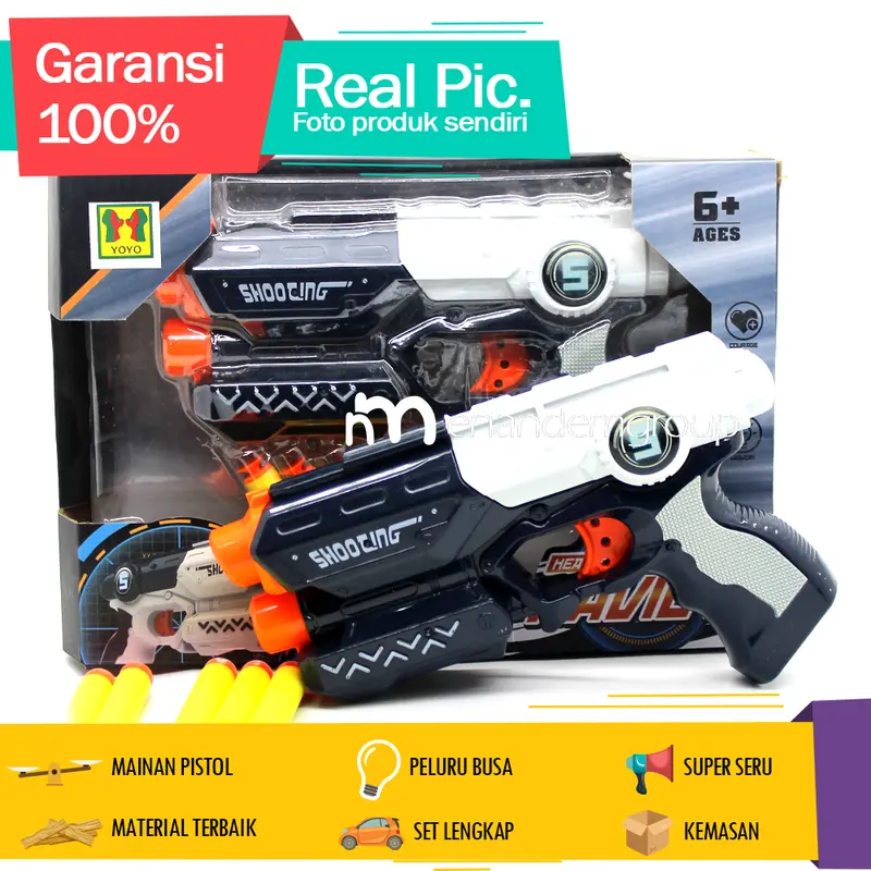 Mainan Anak PistoI PistoIan Peluru Busa Soft Bullet Shooting Range 0