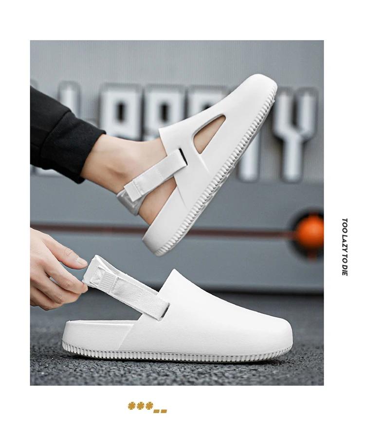 Product Introduction of Summer Men Platform Slippers Casual Outdoor Sandals EVA Slides Flip-Flops Beach Sandals Garden Shoes Comfortable Slippers Male 43