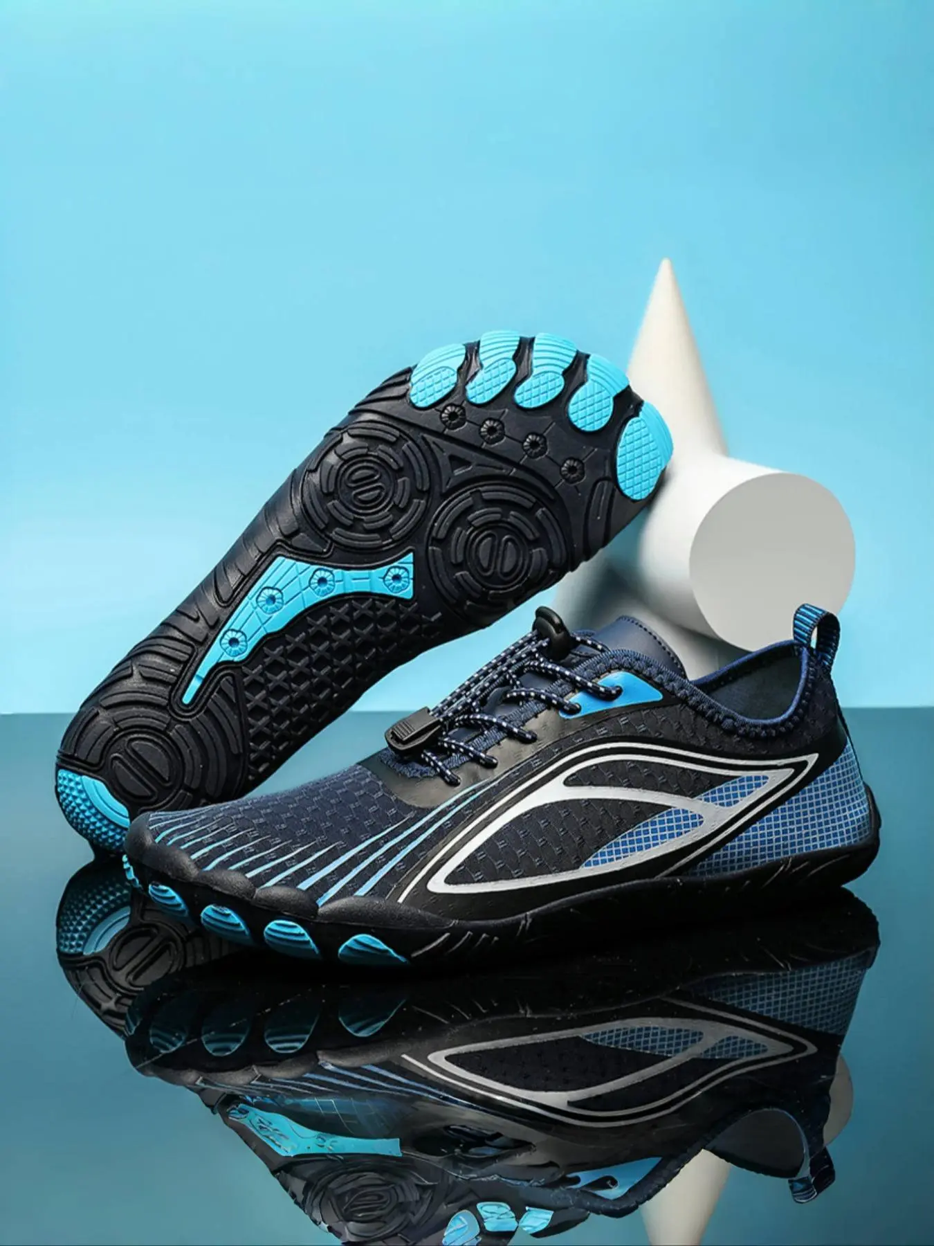 Men's Lace Up Waterproof Non-slip Training Shoes, 2024 New Style Sporty Shock-absorbing Gym Shoes, Breathable Comfortable Sports Shoes for Indoor Outdoor