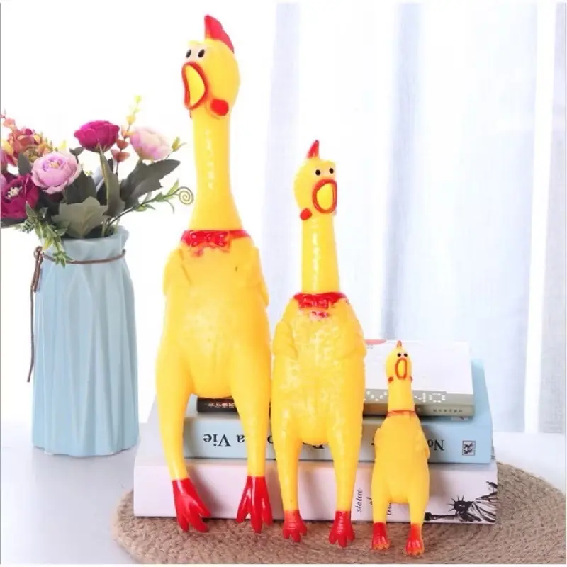 Đồ chơi con gà la hét, gà bóp kêu hài hước vui nhộn 4