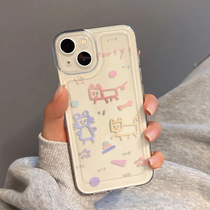 Ốp Lưng IPhone Cao Cấp, Chủ Đề Mèo Và Chuột Anime Hoạt Hình, Tương Thích Với IP16, 13, 12, 11, 14, 15Pro Max, XR, X, XS MAX, 15Plus, 7 / 8 Plus, Se2020, Chất Liệu Silicon Trong Suốt 3