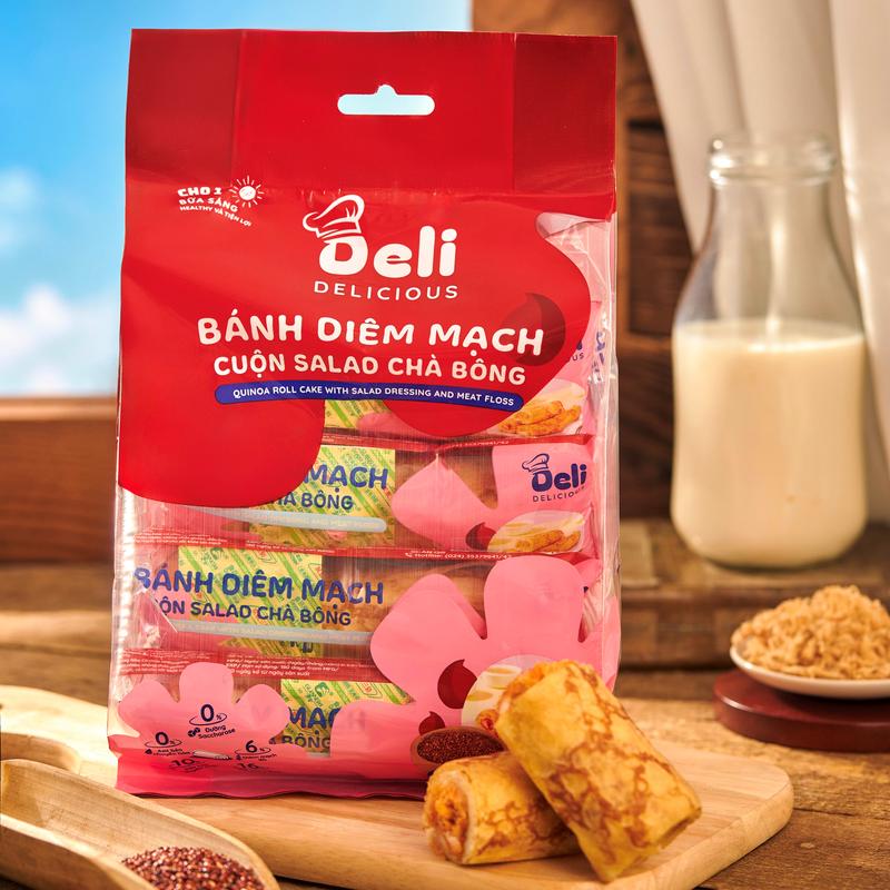 Combo 2 Túi Bánh Da Trứng Cuộn Sốt Salad Chà Bông Gà DELI - Bánh Ăn Sáng - Tặng 01 bánh 85g 9