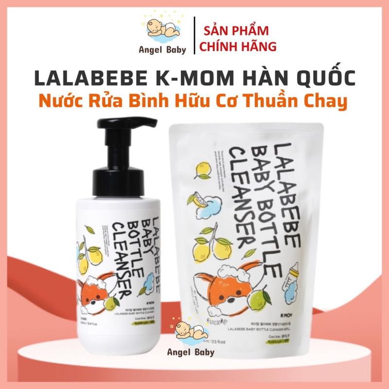 Nước rửa bình hữu cơ thuần chay Lalabebe K-Mom Hàn Quốc dạng tạo bọt rửa bình sữa chén bát rau củ quả an toàn cho bé