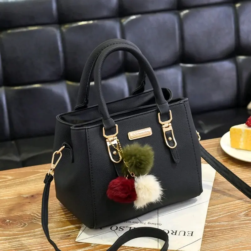 CLAVI BAG - TAS SELEMPANG WANITA MODEL KOREA 2 RUANG BAHAN TEBAL KUALITAS IMPORT TAS BAHU TAS KONDANGAN Kulit PU Hitam Cokelat 0