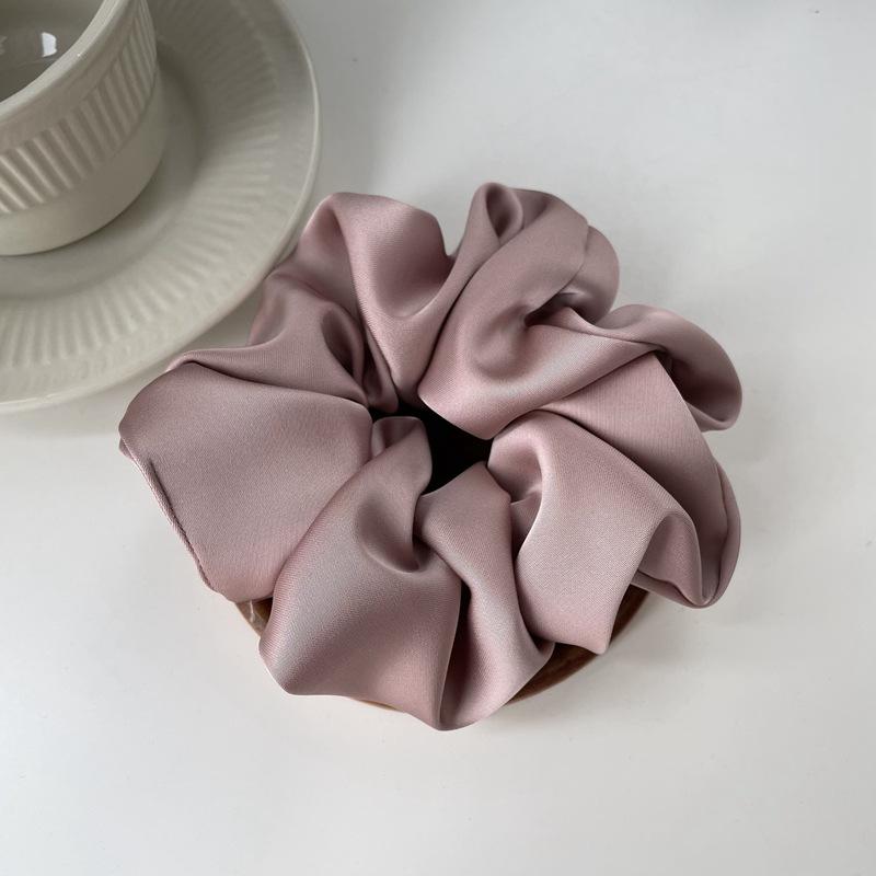 Product Introduction of Temperament High-grade Texture Satin Hair Band Silk Headband Hair Rope Rubber Band Hair Accessories Women 13