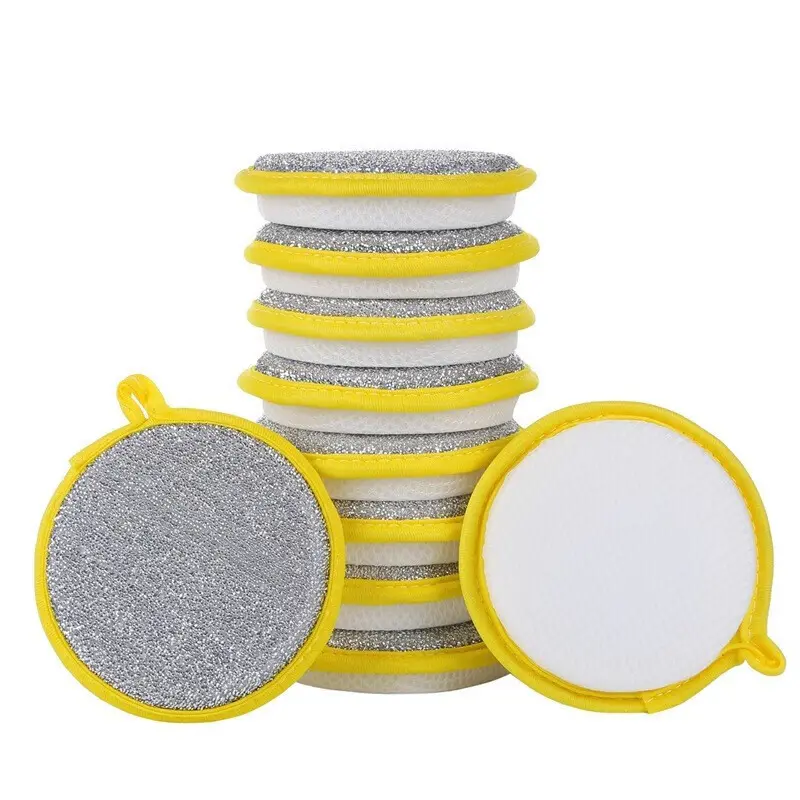 Powerful Stain Removal Dishwashing Sponge Double-Sided Anti-Mold Antibacterial Kitchen Tool Non-Stick Oil Non-Damaging to Cookware magic  sponge