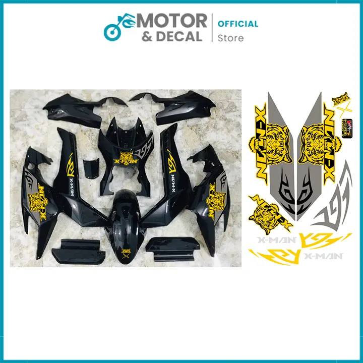 Tem dán xe điện XMEN mẫu tiger  - Tem 4 lớp cao cấp nhiều lựa chọn màu sắc - Motor & Decal - XMENTIGER