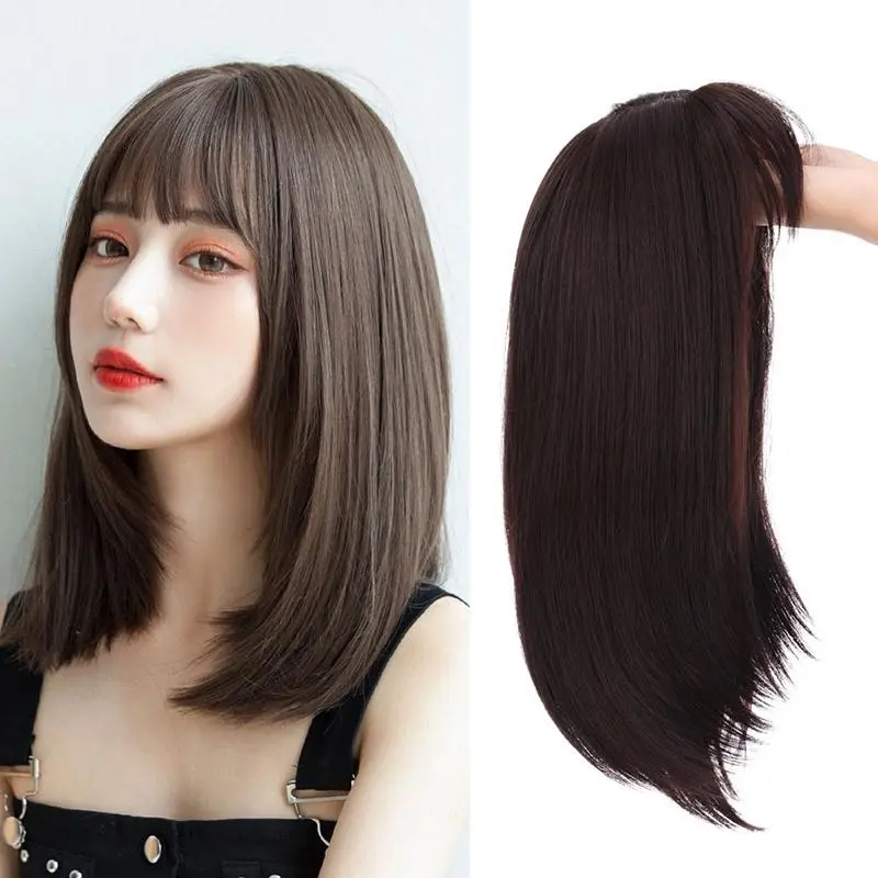 Tóc Giả Xương Đòn Thời Trang, Cùng Phong Cách, Có Khóa Bên Trong, Tóc Giả Toàn Bộ Tóc, Dành Cho Nữ