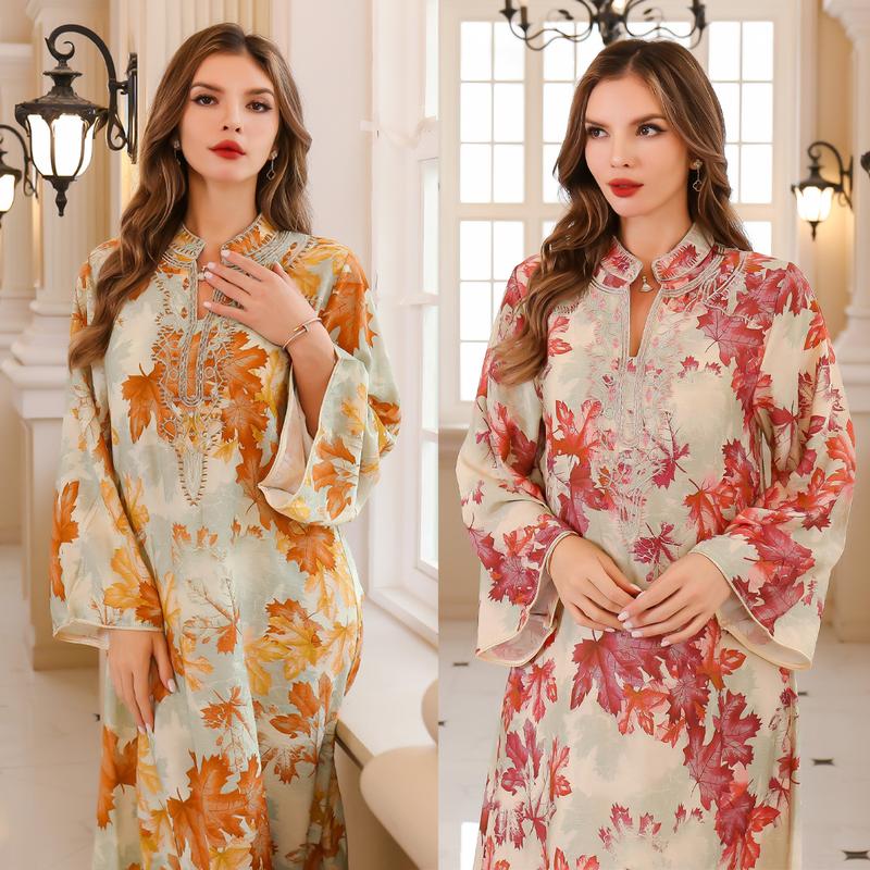 Ome Muslim Djellaba Women's Clothing DUBAI Turkish Clothing Embroidery Fashion Female Dress Fashion 1