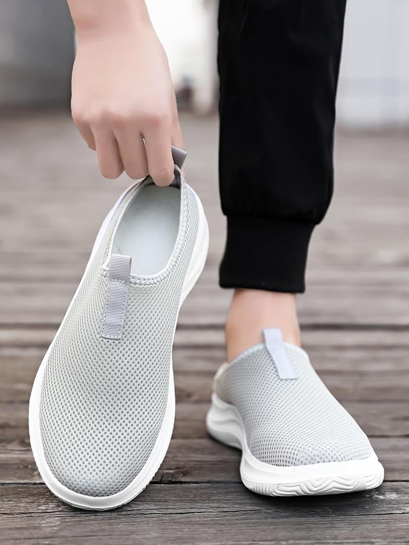 Product Introduction of Men's Mesh Breathable Lightweight Sneakers, Casual Comfortable Slip on Sports Running Shoes, Fashionable Sneakers for Daily Wear 8