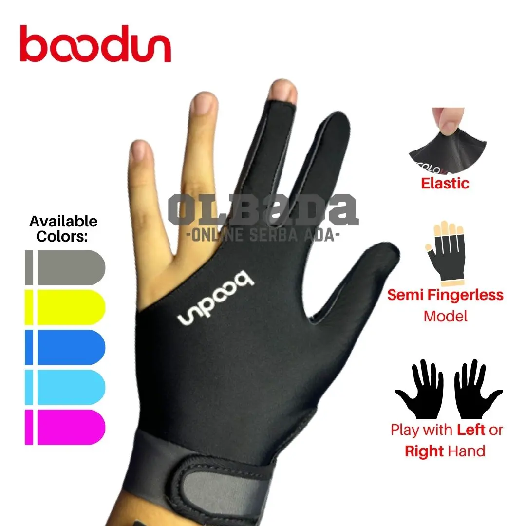 BOODUN Sarung Tangan Billiard LYCRA Anti Slip / Olahraga bola billiar / Billiard Gloves