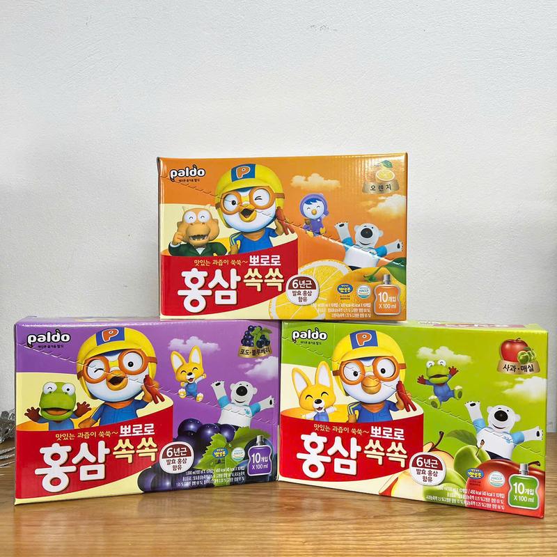 Combo 10 gói nước hồng sâm Paldo vị trái cây bổ sung dưỡng chất giúp bé ăn ngon ngủ ngon 1