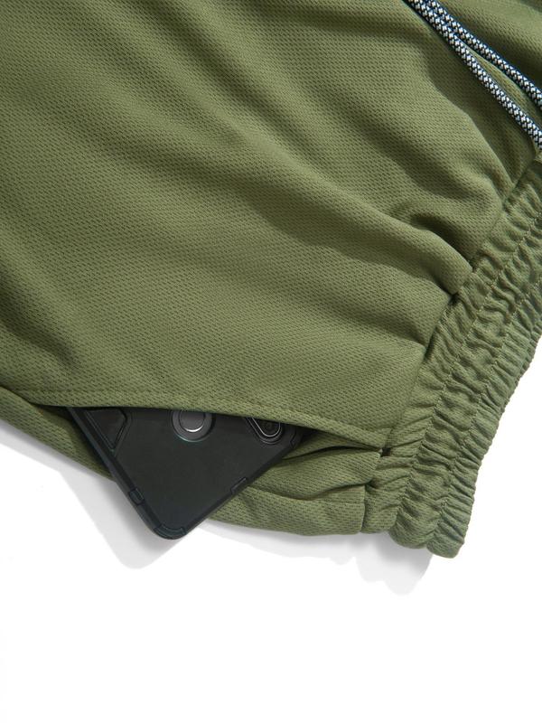 Men's Solid Color / Colorblock 2 in 1 Drawstring Waist Shorts, Regular Fit Casual Comfy Breathable Shorts for Summer, Men's Bottoms for Daily Wear 7