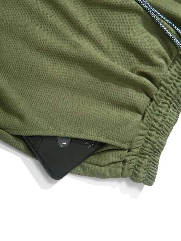 Men's Solid Color / Colorblock 2 in 1 Drawstring Waist Shorts, Regular Fit Casual Comfy Breathable Shorts for Summer, Men's Bottoms for Daily Wear 7