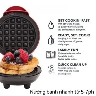 AIMI máy làm bánh waffle Máy nướng bánh mì, làm bánh sandwich, bánh quế, bánh quế đỏ tổ ong. 6