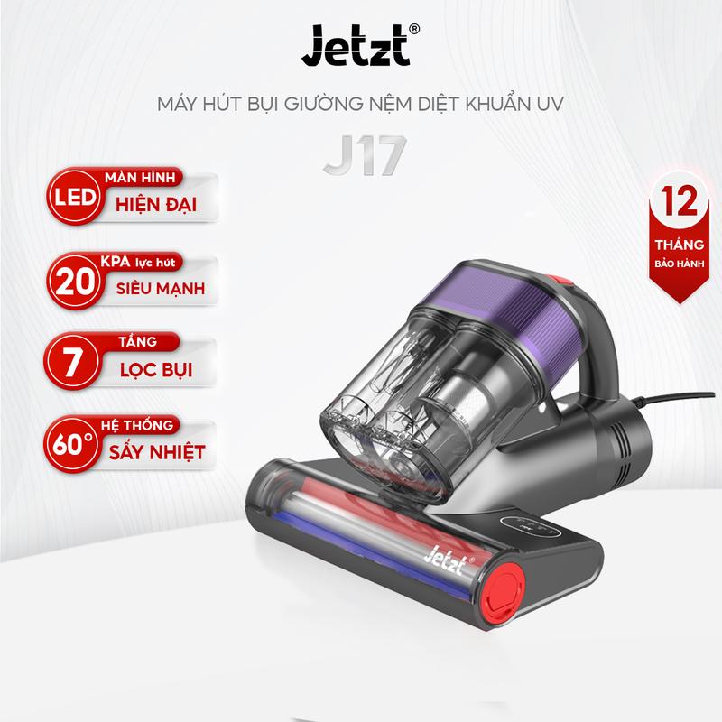 [FLASH SALE] Máy hút bụi giường nệm diệt khuẩn UV 2 hệ thống lọc JETZT J17, Tích hợp tạo hương thơm, hệ thống lọc 7 tầng, lực hút 20.000PA, khả năng làm sạch vượt trội, chính hãng