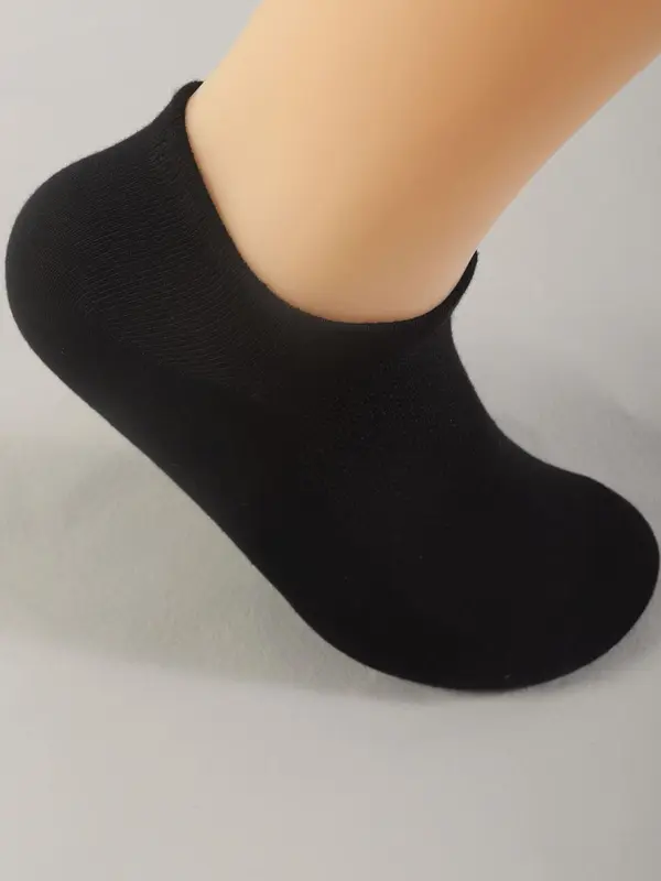 Women's 10 Pairs Solid Ankle Socks, Plain Comfy Breathable Knit Socks for Women, Multipack Women Socks for Summer Daily Wear, Low Cut Socks, Womens Clothes 3