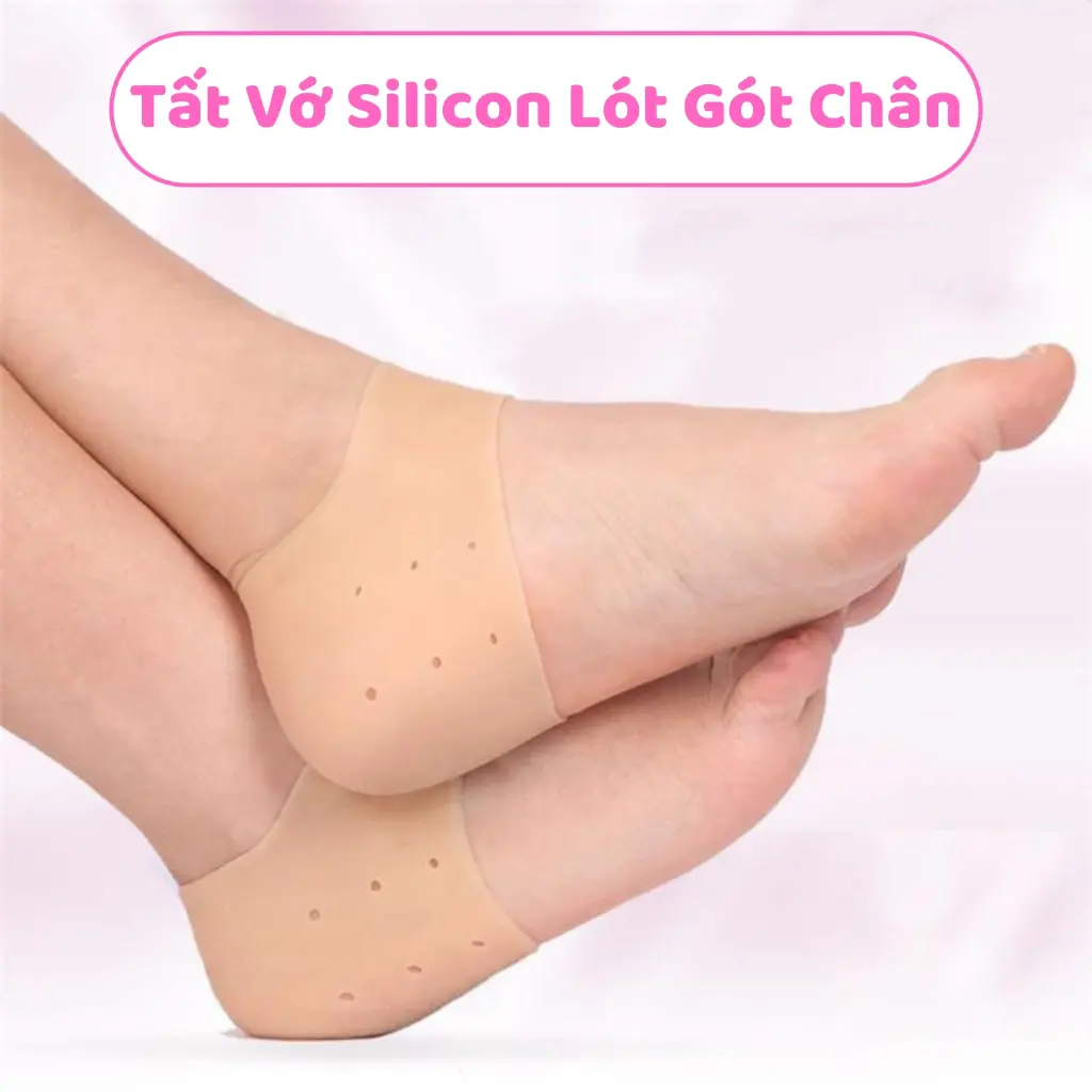 Miếng Lót Gót Chân Silicon Chống Đau Nứt Gót Chân, Lót Gót Chân Mang Giày Êm Chân Bảo Vệ Gót Chân Dễ Dàng Sử Dụng