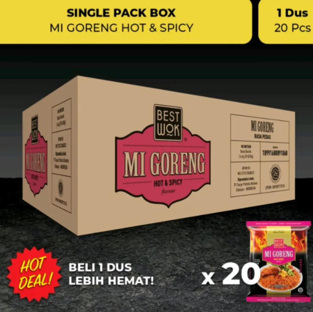 Best Wok Mie goreng hot and spicy dus 20pc