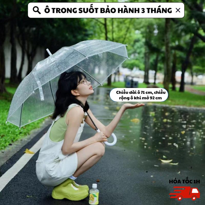 Ô/Dù trong suốt OD07 bền đẹp sống ảo thời trang, che nắng, che mưa tiện lợi ô gấp gọn