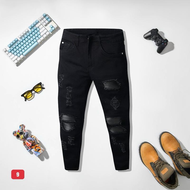 Quần Jean Nam Vá Da Nhiều Mẫu , Quần Bò Nam Ống Côn Nlyn Store JN Menswear