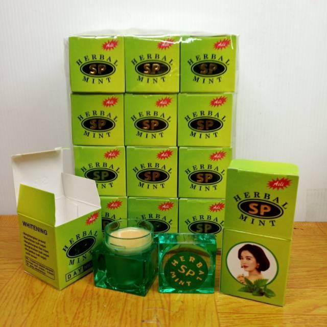 Product Introduction of [ 12pcs ] Cream SP HERBAL MINT Whitening Cream Siang & Malam 3