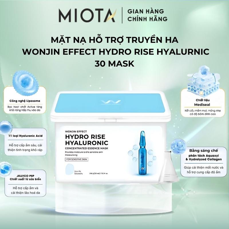 [Giá chỉ có live Lananhdaily22] Hộp 30 Miếng Mặt Nạ WonJin Effect 350g Xanh Dương