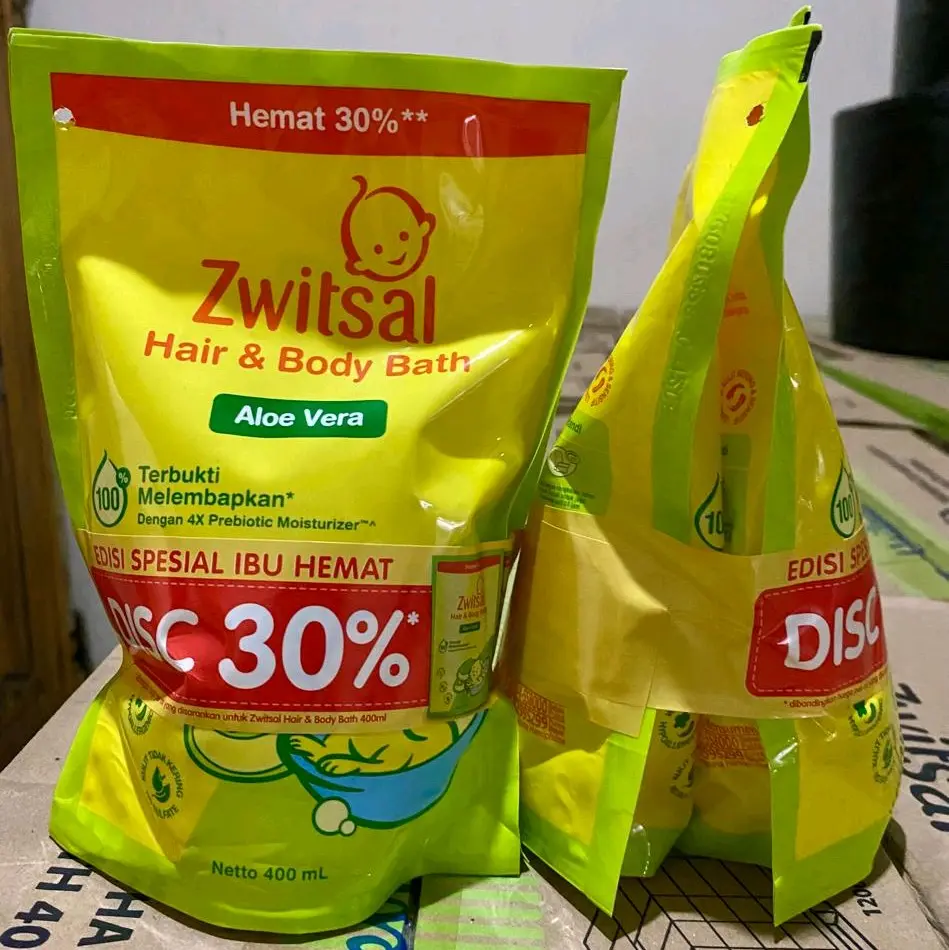 switzal hair and body wash 400mL isi 2pcs sabun (freongkir)