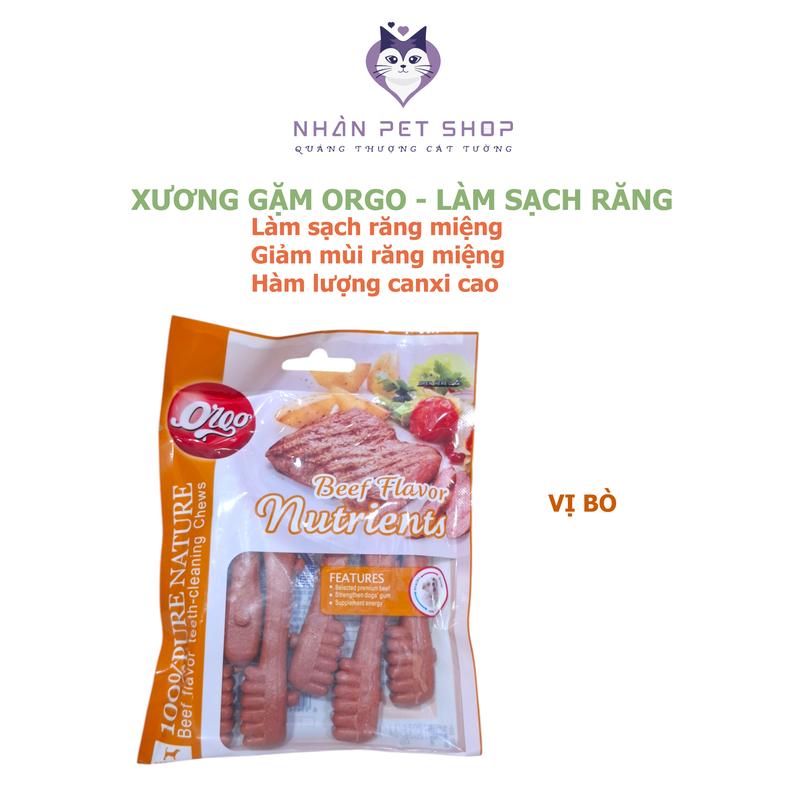 Bánh xương Orgo bổ sung Canxi gặm sạch răng thơm miệng cho bé cún gói 90g - Nhàn Pet Shop 2