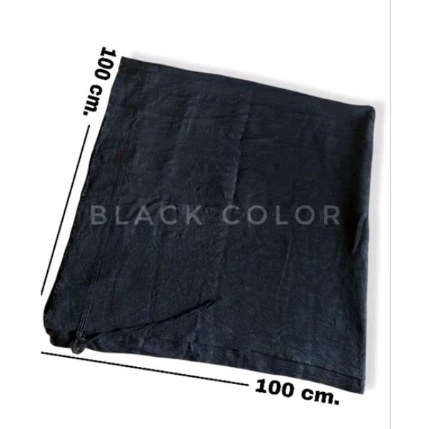 Iket kepala baduy warna hitam/black bahan katun tenunan baduy 1