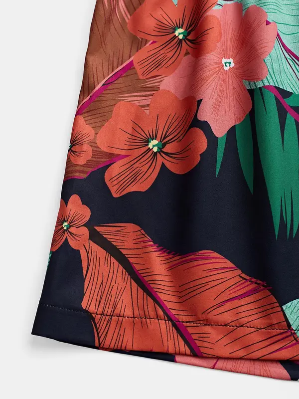 YOZY Boho Ribbed Tank Top & Plants Print Belted Shorts Set, Notched Neck Sleeveless Top & Paper Bag Waist Shorts, 2024 Women's Summer Outfits for Beach, Vacation, Daily Wear 6