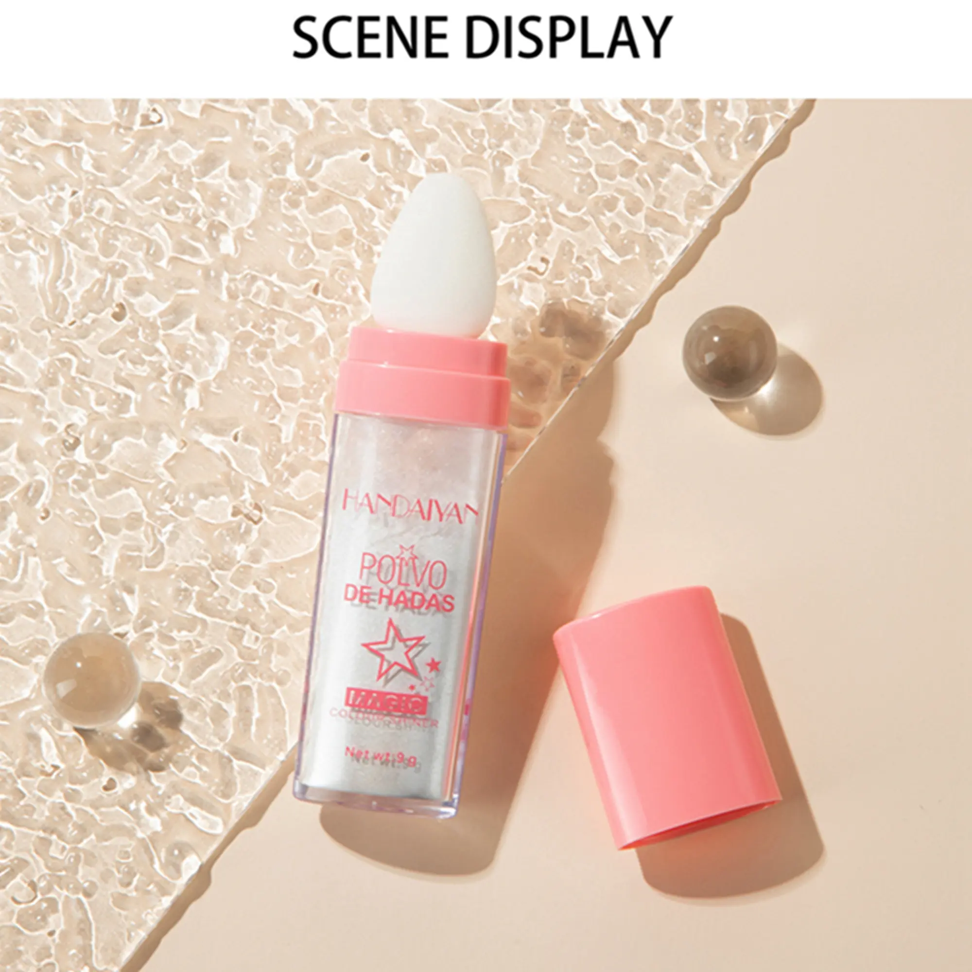 1PCS HANDAIYAN Highlight Pat Powder Natural Three-Dimensional Diamond Highlighter Face Body Glitter Natural Contour Makeup Highlighter Cosmetics