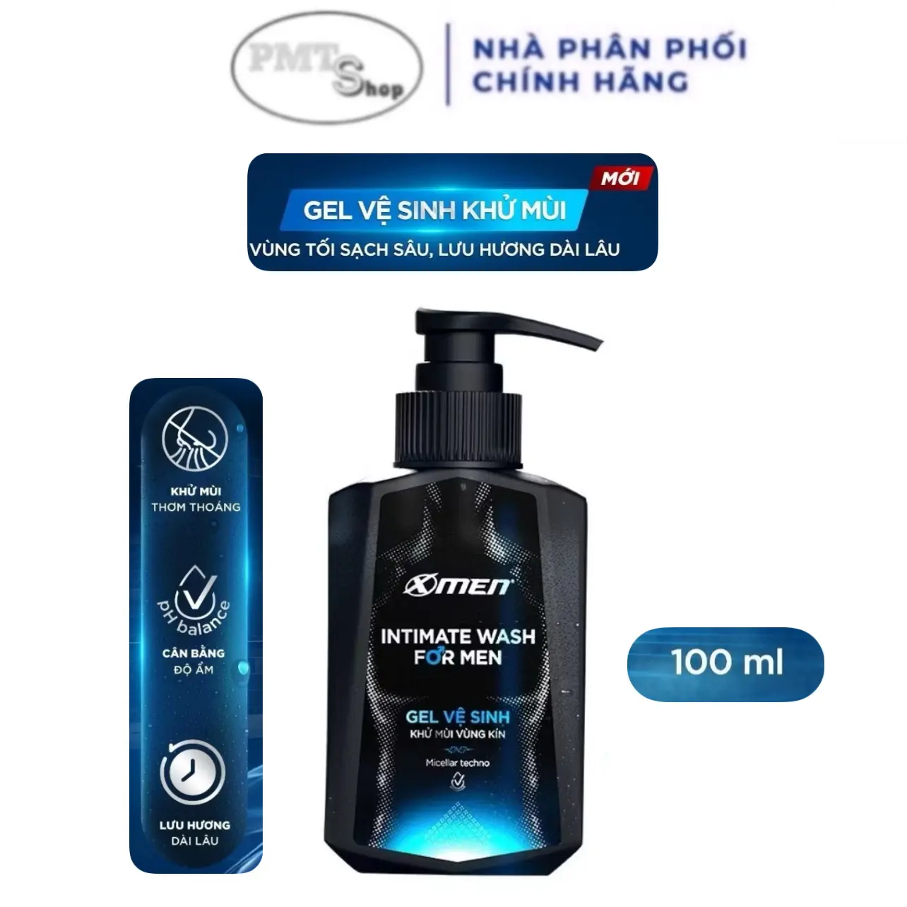 (Che tên) Gel vệ sinh nam giới Xmen 100ml - Intimate Wash for Men hương nước hoa Pháp sang trọng