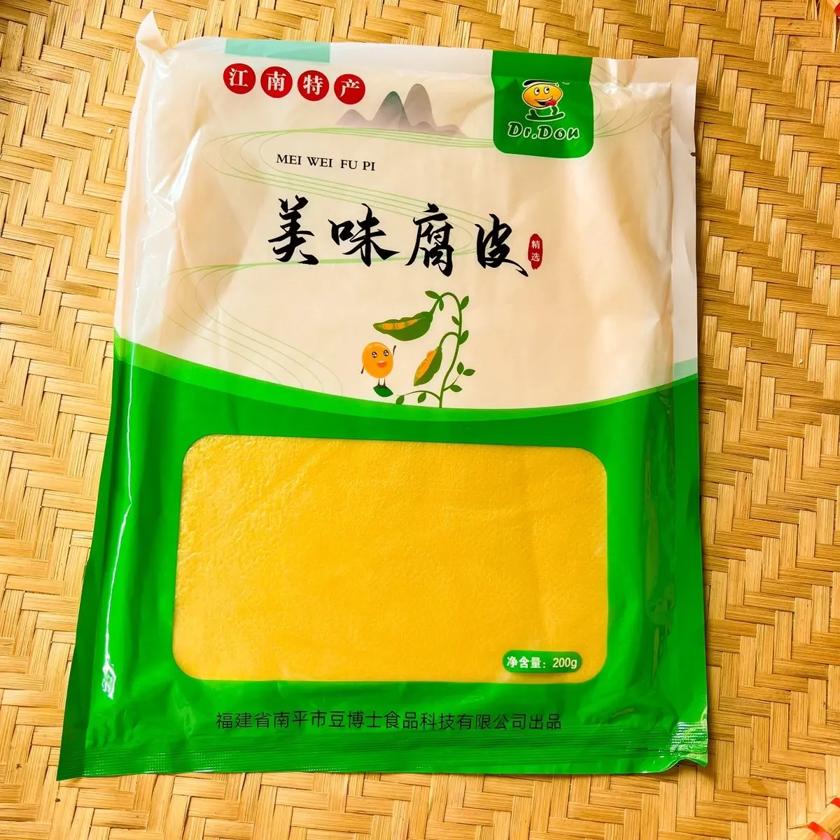 LÁ ĐẬU PHỤ - HỦ KY HỒNG KÔNG HIỆU DR DON ( CHUYÊN DÙNG LÀM CHÀ GIÒ HÔNG KÔNG)- GÓI  200GR TẦM 30 MIẾNG Tự nhiên Tự nhiên