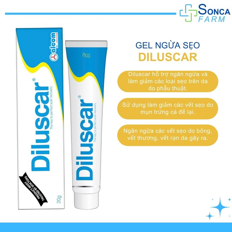 Gel Liền Sẹo Diluscar  20g - Giảm Sẹo Lồi, Sẹo Lõm Gel Chăm Sóc Da 2