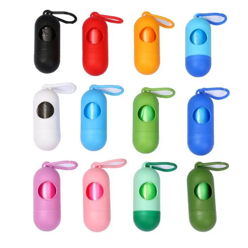 With 1 Roll Bags For Dog Cat, Capsule Shaped Pet Poop Bag Holder