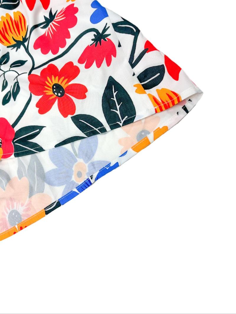 Product Introduction of Women's  Floral Print Belted  Dress, Boho Fashion Casual Flounce Sleeve Dress for Daily Holiday Vacation Wear, Ladies Dress for Summer 8