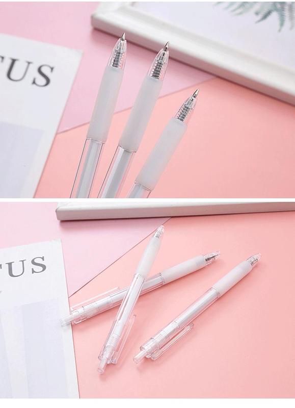 Product Introduction of 1pcs Creative Simple Transparent Rod Gel Pen Student Pen High-quality Learning Office Stationery Signature Pen 9