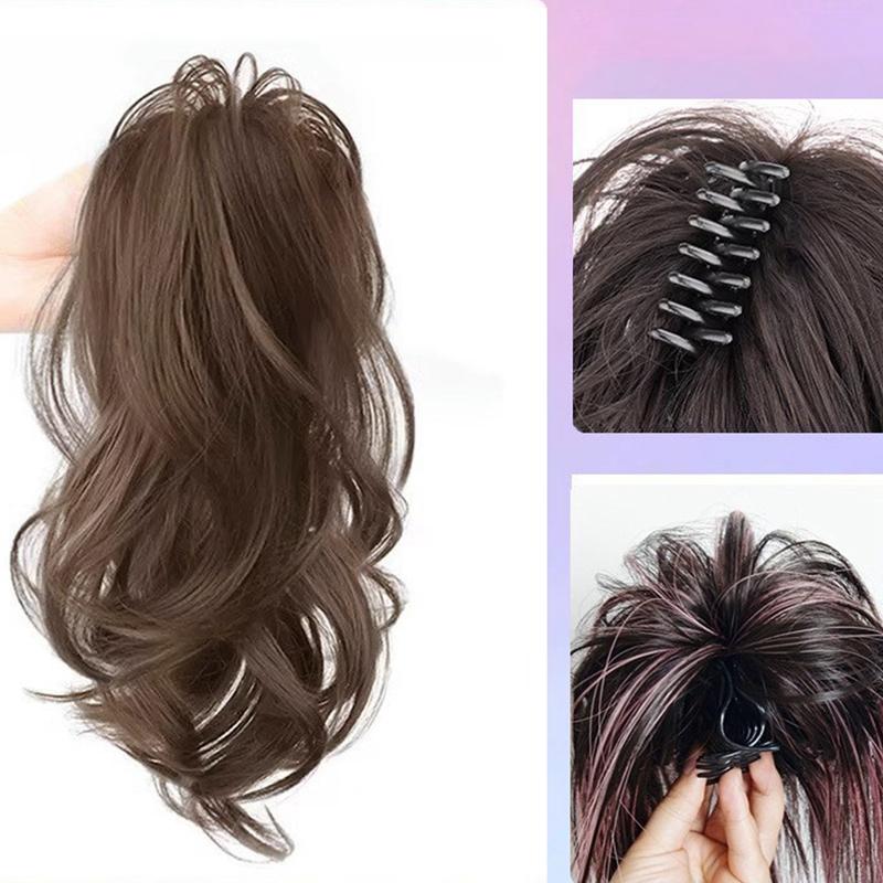 Product Introduction of Fashion Long Curling Wave Ponytail Clip Straight Ponytail Hair Extensions Women Synthetic Wigs Elegant Hair Accessories 23