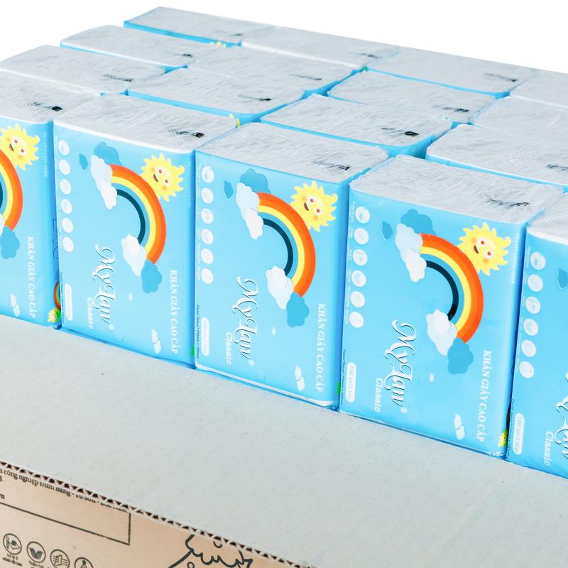 Khăn giấy rút cao cấp Mylan, rút cầu vồng 30 gói/thùng Giấy Ăn