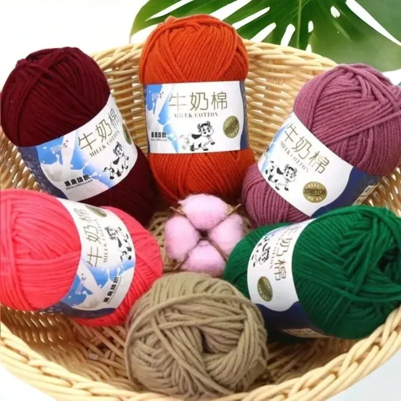 Part 1. Benang Rajut Milk Cotton 5ply  katunsusu soft cotton 3