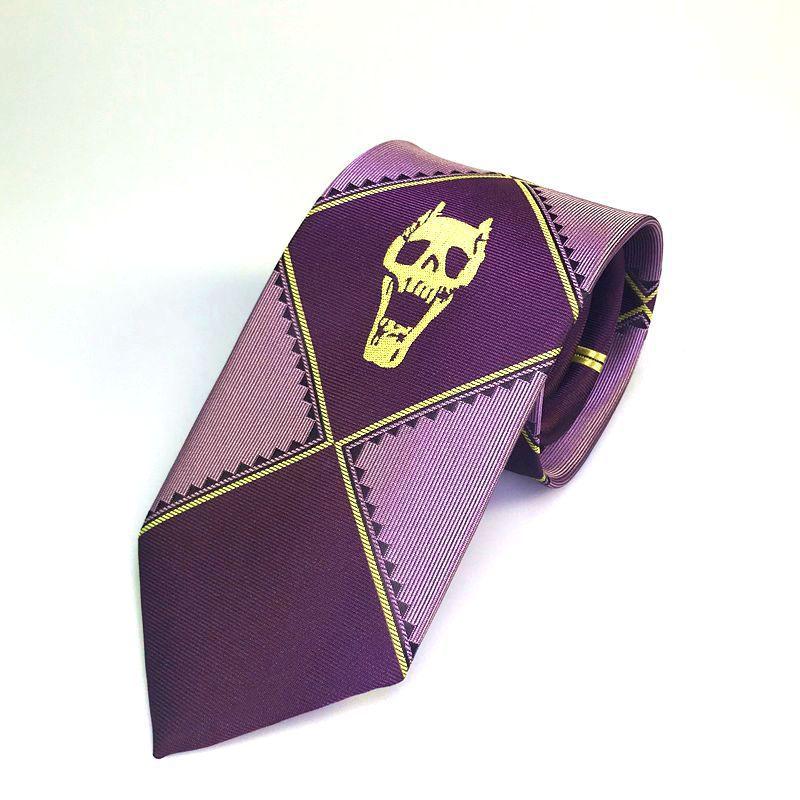 Product Introduction of Anime JoJo's Wonderful Adventure Yoshihiro Kira Cosplay Costume Prop Skull Tie Mitzvah 1