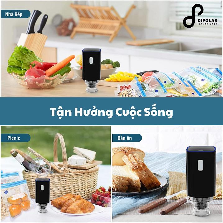 Máy Hút Chân Không Cầm Tay Đa Năng DIPOLAR Dùng Trong Bảo Quản Thực Phẩm, Túi Zip Đựng Quần Áo (Không Có Túi) - DMHCK01 3
