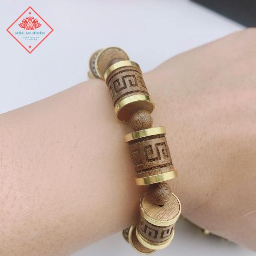 Lắc trầm hương kết hợp tỳ hưu LTH01 - mùi thơm ngọt  điêu khắc chữ vạn 1