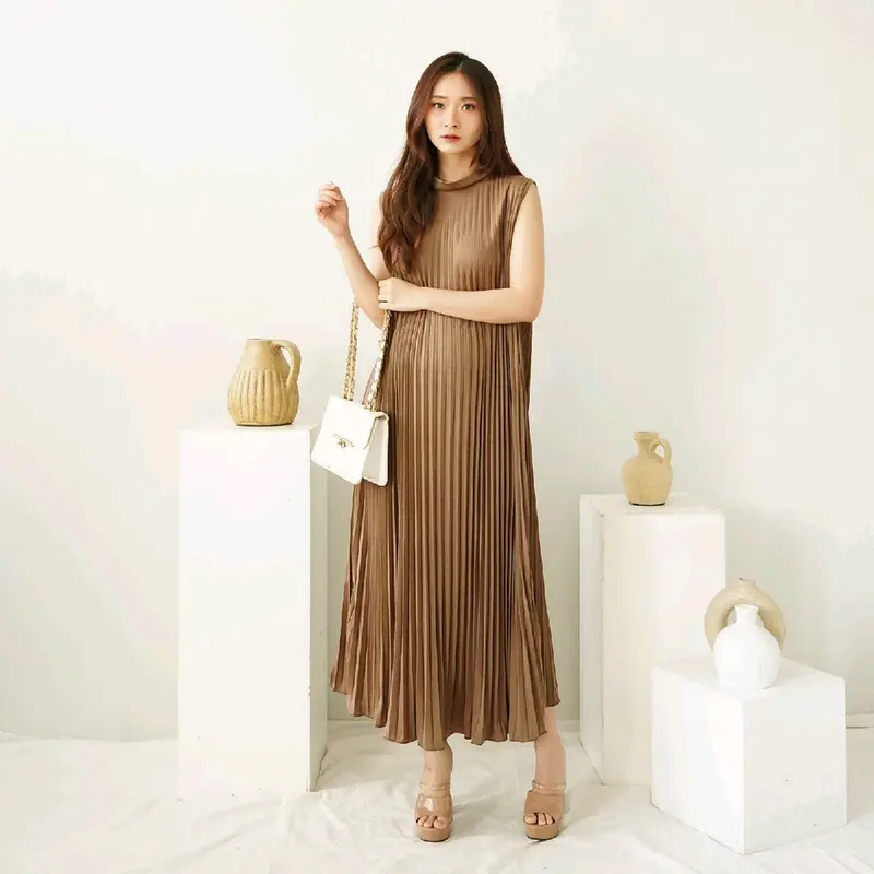 Dress plisket / Gamis Plisket Payung /  inner dress gamis plisket 2
