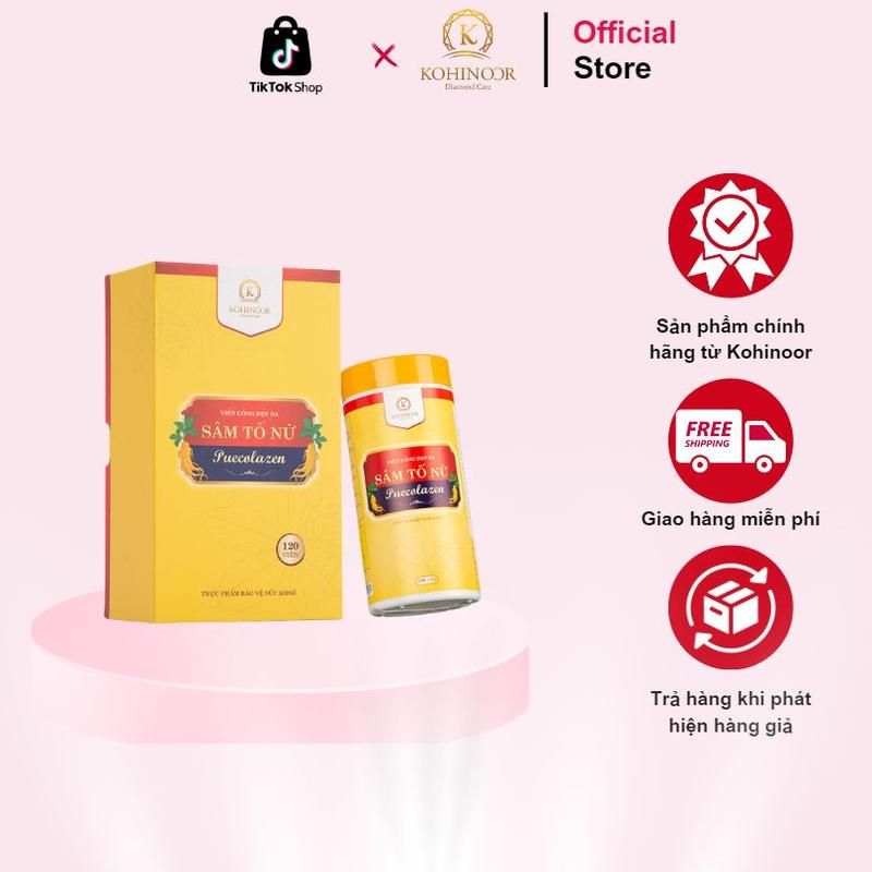 [Chính Hãng] Viên uống đẹp da Sâm Tố Nữ Puecolazen Kohinoor 120 viên 0
