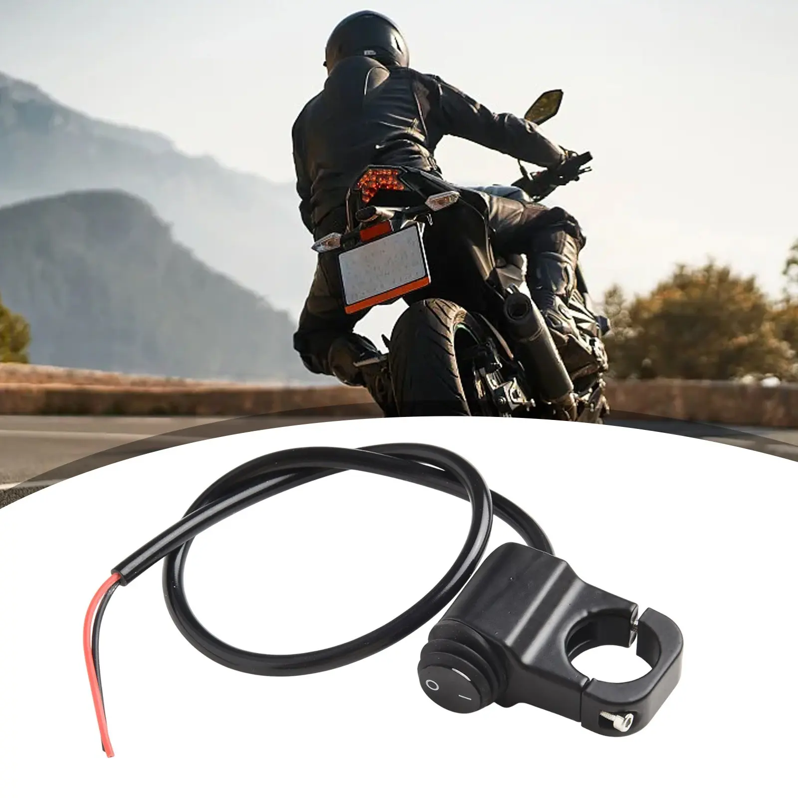 Waterproof Motorbike Motorcycle Handlebar Headlight Fog Spot Light On Off Switch